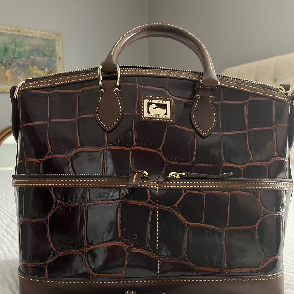 Dooney & Bourke Crocodile Alligator Leather Handbag Purse Vintage